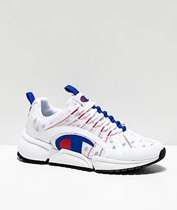 red white and blue champion shoes
