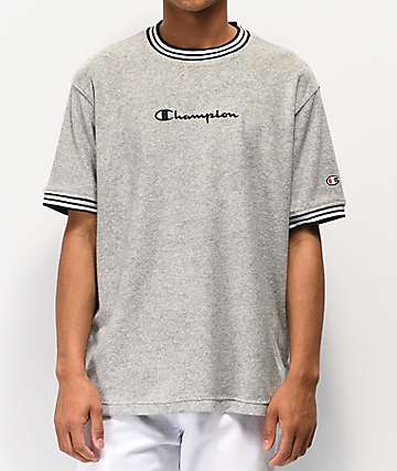 Oxford Grey Terry Ringer T-Shirt 