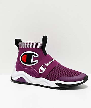 black red and white champion shoes