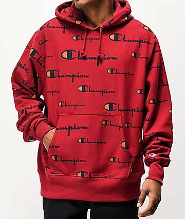 champion hoodie written all over