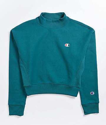 emerald green champion sweater high