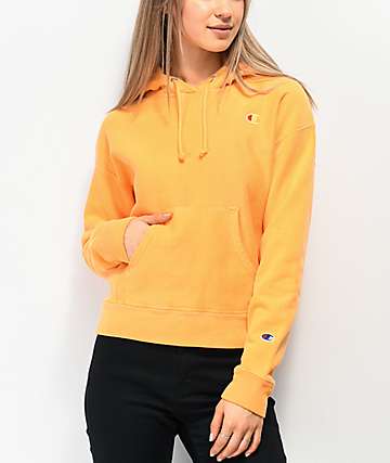 yellow champion hoodie girls