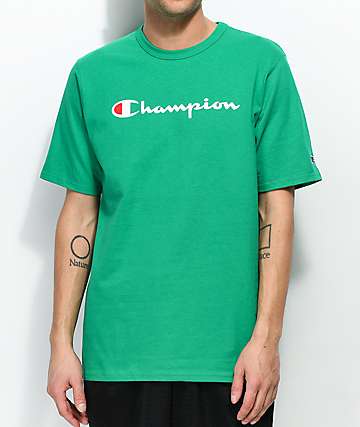 light green champion shirt