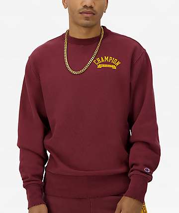 トップス Champion Reverse Weave Red Sweatshirt Champion Men's Red Reverse Weave Hooded Sweatshirt