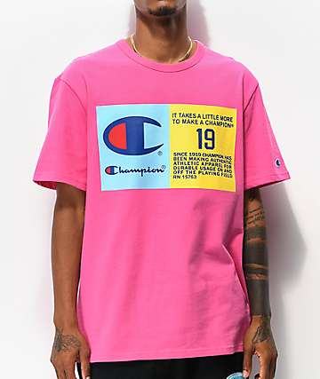 champion pink tshirt