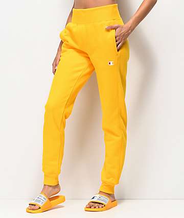Champion jogger pantalones deportivos de tejido inverso dorado