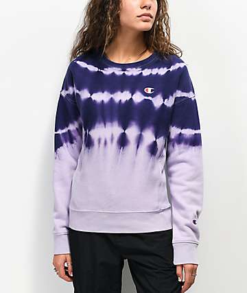 Champion sudadera tie dye con cuello redondo de tejido inverso