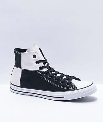 converse blancos con negro