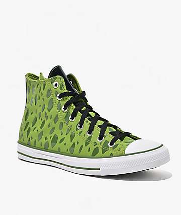 Converse x Dragon Ball Z Cell Chuck Taylor All Star Green & White High Top Shoes - 
