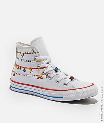 Converse x Hello Kitty & Friends Chuck Taylor All Star White & Red High Top Shoes - 