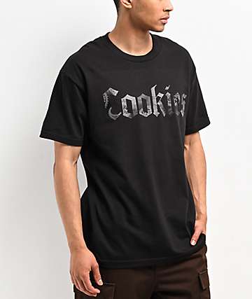 Cookies 3D Logo Ring Black T-Shirt | Zumiez