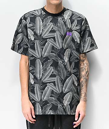 Cookies Emerald Triangle Allover Print Charcoal Short Sleeve Knit Shirt