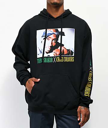 Cross Colours Tupac Blue Bandana sudadera con capucha negra