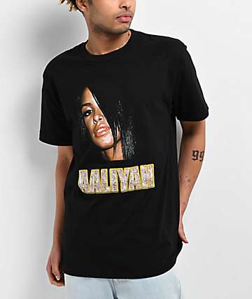 00s CROSS COLOURS AALIYAHアリーヤトリビュー Tシャツ Cross Colours x Aaliyah Baby Girl Black T-Shirt | Zumiez