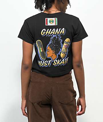 Cross Colours x Skate Nation Ghana Tribal Print Black T-Shirt