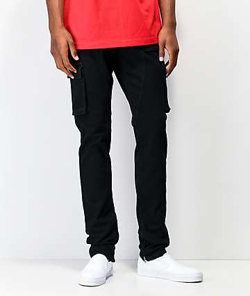 Crysp Pacific jeans de mezclilla negra con cintura elástica