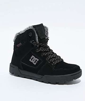 DC Court Graffik Black & Lilac Skate Shoes
