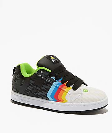 DC Court Graffik Black & Paisley Skate Shoes