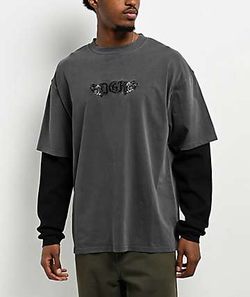 Tシャツ・カットソー DAKS Black DD logo bijou belt half wallet set DBWA4F982BK T-Shirts – Diamond Gusset