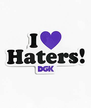 DGK Haters White Sticker - 