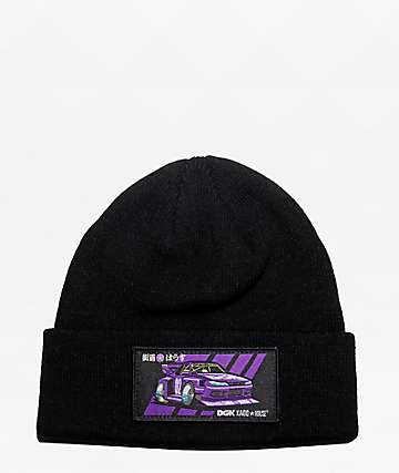 DGK x Kaido House Roulette Racer Black Beanie - 
