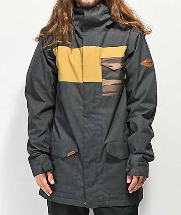 Dakine Elsman 10K chaqueta de snowboard negra y amarilla