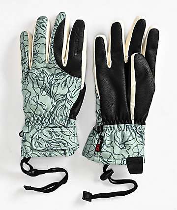Dakine Lotus Leather Mittens - Turtledove