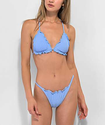 Damsel Tiff Blue Bell Parte inferior de bikini de tiro alto