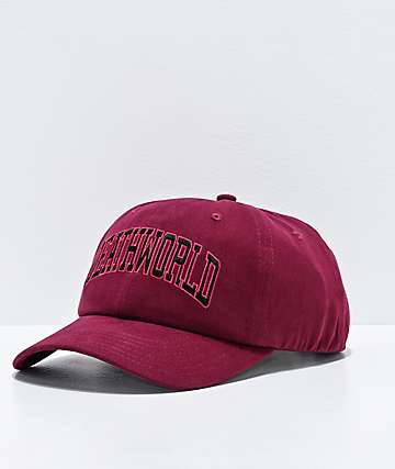 maroon hat