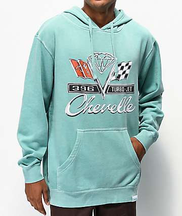 Diamond Supply Co. x Chevelle Emblem sudadera con capucha verde azulado