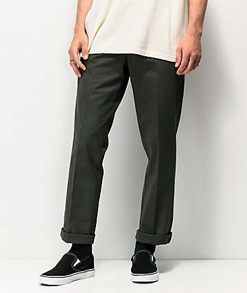 red slim fit dickie pants