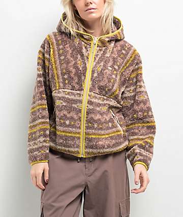 Dravus Vista Brown Sherpa Hoodie - 