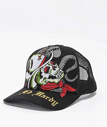 Ed Hardy Fire Tiger Charcoal T-Shirt