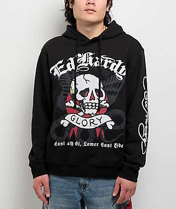 Ed Hardy x Kim Petras ショートパンツ＆フーディ 黒 /送料無料 Ed Hardy】x Kim Petras 黒 フーディ＆ショートパンツ 関送込