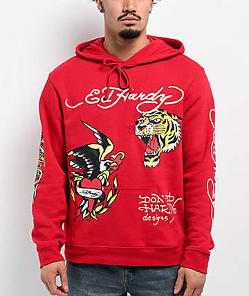 【Ed Hardy】Love Dagger アイボリー クロップ半袖Tシャツ チビT Ed Hardy Love Dagger Ivory T-Shirt | Zumiez
