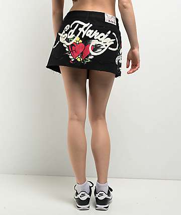 Ed Hardy Skull & Butterfly Black Belt
