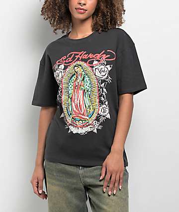 Ed Hardy Pierced Eagle Rhinestone Arctic Blue T-Shirt