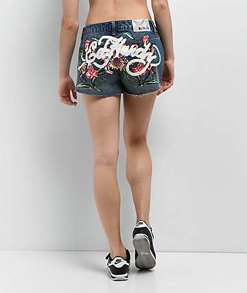 Ed Hardy Cross Heart Ivory Boxy Crop T-Shirt