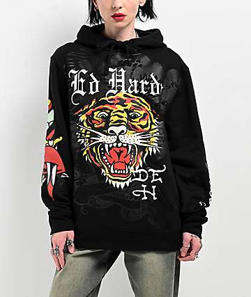 Ed Hardy Heart Wings Leopard Print Lounge Shorts