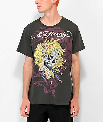 Ed Hardy Limited Edition Dragon T-shirt in Natural for Men
