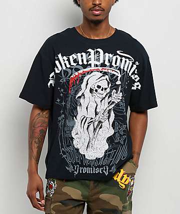 Ed Hardy Mary Charcoal T-Shirt
