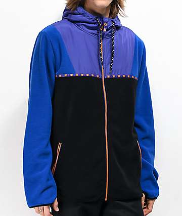 Empyre Blocker chaqueta de polar técnico azul, negro y morado