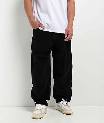 Empyre Corduroy Black Ultra Loose Skate Pants - 
