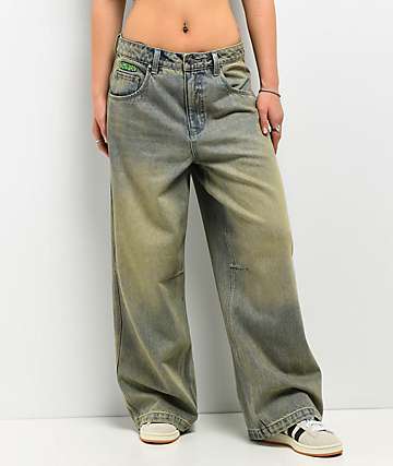 Empyre Tori 90s Pleated Acid Wash Skate Jeans | Zumiez