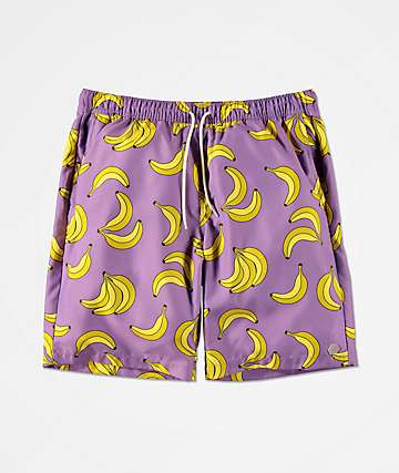Empyre Grom Banana shorts de baño con cintura elástica en morado