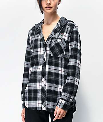 hooded flannel womens