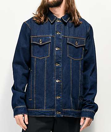 raw blue denim jacket