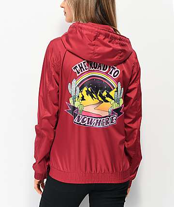 Empyre Keana Road To Nowhere chaqueta cortavientos granate