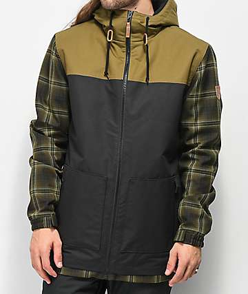 Empyre Larch 10K chaqueta de snowboard de tartán verde