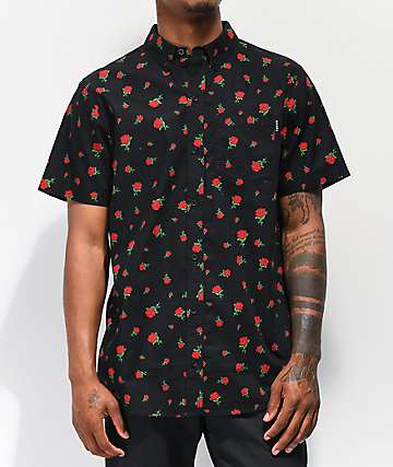 red button up shirt mens